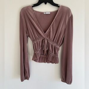 Zara metallic blouse